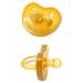 Simply Rubber Pacifiers - Rounded/Cherry - Shorter Nipple (Less Gagging) - Small/Newborn (0-6 mos) - Heart-Shape Shield - Natural Rubber Pacifier - BPA-Free - Handcrafted in Italy - 2-Pack