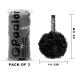 Paalor Loofah-Pack of 3 Black Loofah men with Double Knotted Core and Hanging Ribbon-Shower Sponge Mesh Loofa Creates a Rich Lather for Gentle Cleansing Exfoliating - Buy Online on GoSupps.com