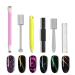 NiceMeet 6 Pcs Magnet Pen Nail Art Tool Magnet Stick for 3D Cat Eye Effect Powder - Ideal Manicure UV Gel Nail Polish DIY Gadget Accessories