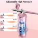 Bonkshire Airbrush Kit 30PSI Cordless Rechargeable High-Pressure Non-Clogging Air BrushGun for Nail Art Painting Pink - Buy Online on GoSupps.com