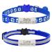 Senristar personalized 2 pack of reflective cat collar custom breakaway cat collars with name shield and bell anti-loss name tag cat collar for girls & boys neck: 20-28 cm navy blau