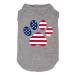 Dog Clothes American Flag Printed for Dog Shirt Popsicle 4th of July Funny Graphic T Shirts Small Large Dog Sport Vest Pet Supplies Gifts (Small, Grey02) Small Grey02