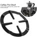 Coffee Pot Shelf Stainless Iron Black Moka Coffee Pot Shelf Round Stove Support Rack Kitchen Tools - Buy Online on GoSupps.com