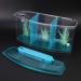 Aquarium Fish Tank Transparent Aquarium Fish Tank LED Acrylic Three Divisions Breeding Isolation Box for Small Fishes Mini Breeding Fish Tank (Blue) - Buy Online on GoSupps.com