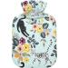 NAANLE 1L Hot Water Bottle with Flower Motif | Transparent Warm Water Bottle for Pain Relief & Heat Therapy | Ideal for Bed Hands & Feet - Buy Online on GoSupps.com