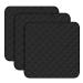 RIQINXIN 3Pcs Washable Incontinence Chair Pads Waterproof Seat Protector Pads for Chairs Black, 21x22in