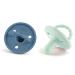 Silicone Baby Soother Pacifiers Set of 2 | BPA Free | Denim/Sky Color | for Newborn Boys and Girls - Buy Online on GoSupps.com