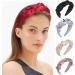 Women's Crystal Satin Pleated Headband Wide Hair Band Vintage Headband Hair Accessories Non-Slip Headbands Headwear for Women Girls Daily Wear Khaki - Buy Online on GoSupps.com
