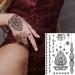 6 Sheets Mandala Henna Tattoo Black Lace Sticker - Waterproof Temporary Tattoos for Women - Bridal & Festival Chic Designs - Buy Online on GoSupps.com