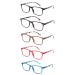 Oeneye 5 Pack Reading glasses for women and men spring hinges fashion anti-blue light reading glasses overexertion/UV glasses for men and women multicolored 2.0 x