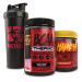 Mutant BCAA Thermo + Madness + Shaker Cup Bundle - Keto Friendly, Vegan, Pre-Workout Energy Support with 1L Shaker Cup – 285 g and 225 g – Candy Crush and Sweet Iced Tea