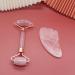Stay Healthy Rose Quartz & Jade Roller Gua Sha Set - Natural Pink Massage Tool for Face & Body - Buy Online on GoSupps.com