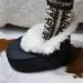 Shop Luxury Lambskin Foot Warmer - Cuddly Merino Sheepskin Natural Fur in Black/White | International Shipping Available - Buy Online on GoSupps.com