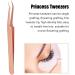 Professional Eyelash Tweezers Stainless Steel False Eyelashes Extension Tweezers with Ergonomic Grip for Home Salon (Oblique Tweezer) - Buy Online on GoSupps.com