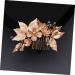 MAGICLULU Golden Flower Hair Comb Hair Jewelry Comb Rhinestone Barrettes for Women Gold Hair Clips Teasing Combs for Women Crystal Wedding Hair Clip Bride Accessories European and American - Buy Online on GoSupps.com
