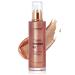Liyalan Shimmer Body Oil Rose Gold 5 Color Bronze Face Glow Pearl Highlighter Illuminator body Makeup Shine Glitter Gold Liquid Taning 3.38 Fl Oz 100ml #05-Rose Gold