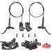 MEROCA M4 Four-Piston Oil Brake Oil Disc Road Bike Mountain Bike Hydraulic Disc Brake 1 Pair(Left Back Right Front)