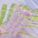 24PCS Square Pink White Gradient Press On False Nails - Glossy White French Acrylic Designs for Women and Girls - Buy Online on GoSupps.com