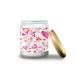 Vanilla Candles for Home Scented Aromatherapy Jar Candles 7 oz Long Lasting Candles Scented Candles Gift Set for Women Perfect for Birthday Gifts Beautiful Hearts with Flowers