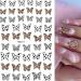 Women Stylish DIY 3D Slider Nail Art Decoration Manicure Tool Cow Butterfly-shape Pattern Nail Sticker(01) Style1 - Buy Online on GoSupps.com