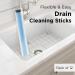 PGI Traders Flexible Drain Cleaning Sticks - Effective in Sinks, Tubs, Showers - Removes Clogs and Hair - Long Handle - Disposable - 12 Pack - Buy Online on GoSupps.com