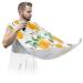 Orange Beard Bib Apron Beard Bib Hair Catcher for Men Shaving and Trimming Non-Stick Waterproof Beard Cape Grooming Cloth with 2 Suction Cups Gifts for Men
