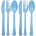 Hanna K. Signature Collection 24 Count Heavyweight Cutlery Combo Light Blue
