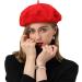 Womens Red Wool Beret - Classic French Beret Cap Hat - Buy Online on GoSupps.com