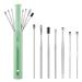 TPALPKT 7Pcs/Set Ear Cleaning Kit Ear Wax Pickers Stainless Steel Earpick Sticks Ear Wax Removal Tool Earwax Curette Cleaning Spoon Ear Care Cleaning Tool 7pcs Green