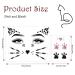 Cat Face Gems & Rhinestones for Women & Kids | Stick-On Whiskers & Body Gems | Perfect for Rave & Halloween Makeup - 4 Sheets - Buy Online on GoSupps.com