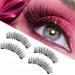 Magnetic Eyelashes Upgraded Triple Magnetized Eyelashes 3D Fiber Lashes Natural Look with a Applicator Set of 4