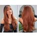 Luoyancy Copper Ginger Wig | Auburn 26 Inch Synthetic Hair with Realistic Bangs for Women | Dark Red Brown Long Straight Layered Wig - Buy Online on GoSupps.com