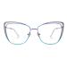 Zeelool Non-prescription Clear Lens Eyeglasses for Women Metal Cat Eye Frame Eyewear with Glitter JGM182863 Jgm182863-02 Colorful Blue Light Blocking