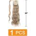 Prinfantasy Long Wavy Ponytail Hair Extension 24 inch - Synthetic Hairpiece for Women | MW136 GBMW136 - Buy Online on GoSupps.com