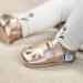 Soft Leather Baby T-Bar Shoes for Girls | Non-Slip Soles | Rose Gold | 0-6 Months to 2-3 Years - Buy Online on GoSupps.com