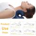 Anzorhal Neck & Shoulder Massage Cushion | Cervical Traction Device for Pain Relief | Dark Blue | Effective Neck Pain Headache & Shoulder Pain Relief - Buy Online on GoSupps.com