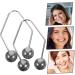2 Pairs Dimple Trainer Face Trainer Dimple Maker Dimple Clip Facial Exerciser Face Exerciser Cheeks Clip Cheeks Balls Smile Trainer Facial Beauty Tool Alloy FRCOLOR 4.30X2.50X0.80CM Black - Buy Online on GoSupps.com