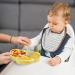 Vicloon Baby Suction Plate - Non Slip Silicone Plate for Toddlers | Includes Spoon and Fork | Yellow | Ideal for Self Feeding and Weaning - Buy Online on GoSupps.com