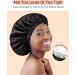 Mikimini X-Large Satin Bonnet for Sleeping - Black+Silver Reversible Double Layer Hair Cap - Soft Stretchy Hair Care Bonnet for Women - Buy Online on GoSupps.com