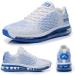 TORISKY Sports Sneakers for Men & Women - Lightweight Air Cushion Running Shoes - Comfortable Gym Fitness Footwear - EU Size 39 - White & Blue - Buy Online on GoSupps.com