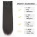 YDDM 24-Inch Clip-In Hair Extensions - Natural Black Synthetic Full Volume Hair - Affordable Easy-to-Use for Women - Buy Online on GoSupps.com