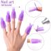 Nail Polish Gel Remover Tools Kit with Nail Remover Clips Nail File Nail Remover Pads Nail Brush purple - Buy Online on GoSupps.com