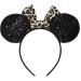 Leopard Minnie Mouse Ears Headband Set for Halloween Costume - 3PCS - Buy Online on GoSupps.com