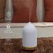 200ML Ceramic Aromatherapy Diffuser - Essential Oil Diffuser with 7 Color Lights & Auto Shut Off for Home & Office | Wood Grain Base - Buy Online on GoSupps.com