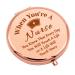 Nurse Gifts for Women Nurse Appreciation Gifts Compact Makeup Mirror for RN Registered Nurses Week Gifts Folding Makeup Mirror for Nursing Students Christmas Birthday Graduation Gifts Rose Gold-nurse Gifts-4