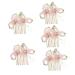 Beaupretty the comb flower pearl hairpins wedding headwear chinese hairpin kimono hair barrettes flower tassel clip cheongsam hair accessories hanfu hair clip the flowers set Accessories