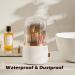 DEEIF 360 Rotating Makeup Brush Holder Organizer with Lid - Dustproof Vanity Organizer in Pearl White - Buy Online on GoSupps.com