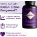 NAOMI Italian Citrus Bergamot 500mg Supplement - Cardiovascular Health & Antioxidant Support - 30 Veggie Capsules - Buy Online on GoSupps.com