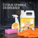 Citrus Sparkle Non-Toxic Heavy Duty Degreaser | Pure Citrus Extract & D-Limonene Cleaner - Removes Grease & Grime (24oz Spray + Refill - Buy Online on GoSupps.com