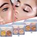 Shimmer Highlighter Palette - White Pink Champagne Gold Hilight Makeup Powder | Face Glitter Primer for Makeup - 4 Colors - 1 Count - Buy Online on GoSupps.com